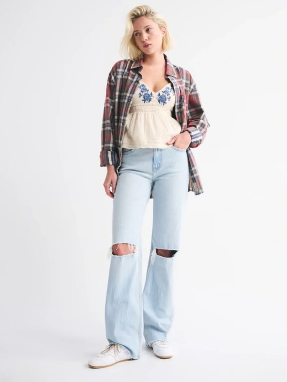 90's Straight Ultra High Rise Jeans - Curve Love - Abercrombie + Fitch - Picture 14 of 16